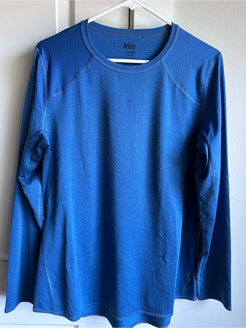 REI Lightweight Base Layer Long Sleeve Crew Top in Indigo Heather